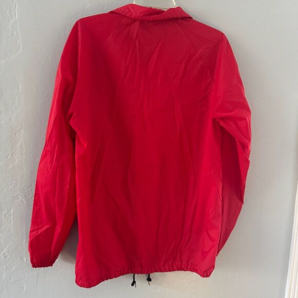 Duckster Sportswear Red Jacket Windbreaker Rain Snap Lightweight Men's Small - Picture 2 of 5